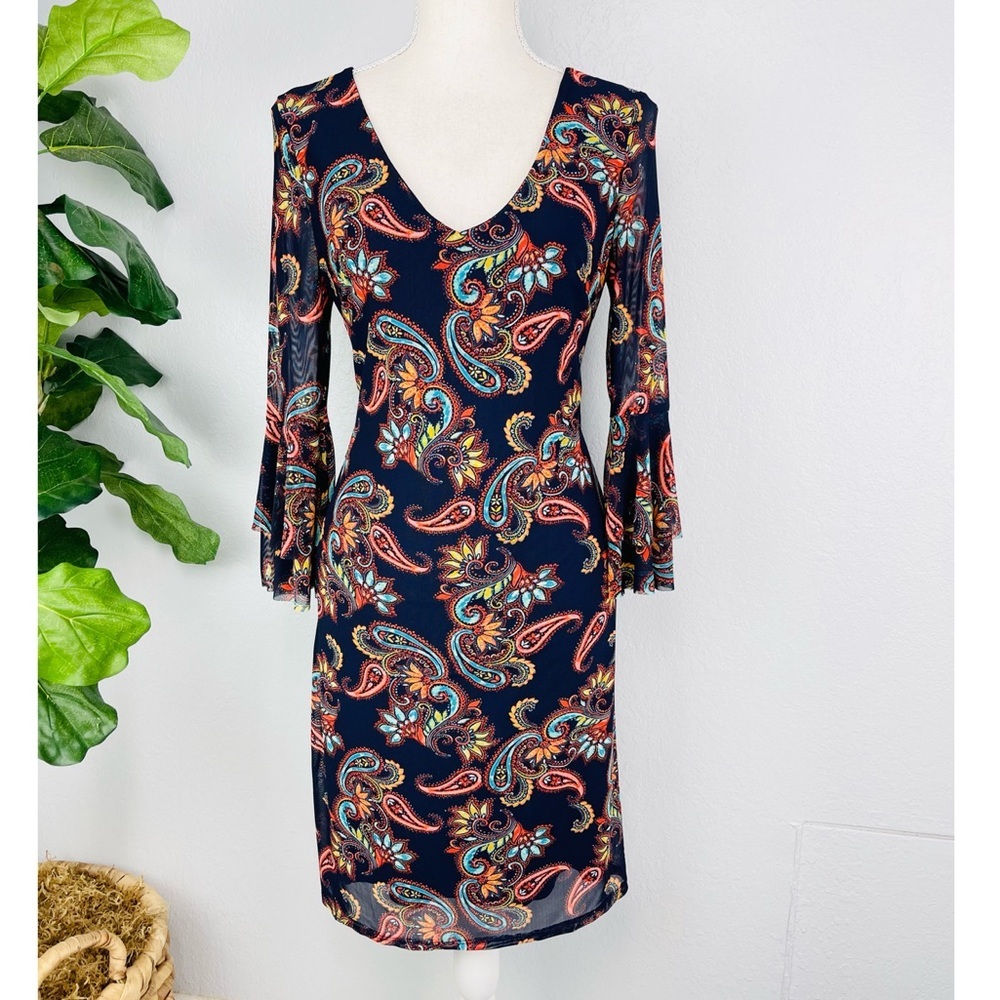 Allison Brittney Paisley Mini Dress